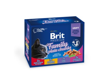 Brit Premium Cat kapsa Family Plate 12x100g