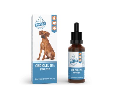 CBD olej 5% pro psy TOPVET 10 ml