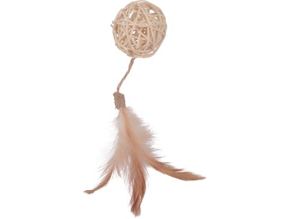 Hračka kočka ETHICAT RATTAN míček