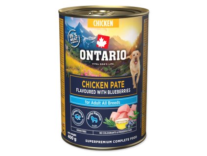Ontario Adult kuřecí pate s příchutí borůvek