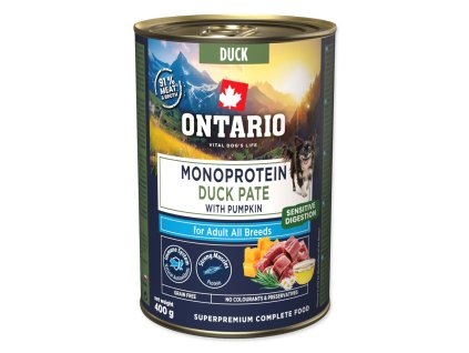 Ontario Adult monoprotein kachní pate s dýní 400g