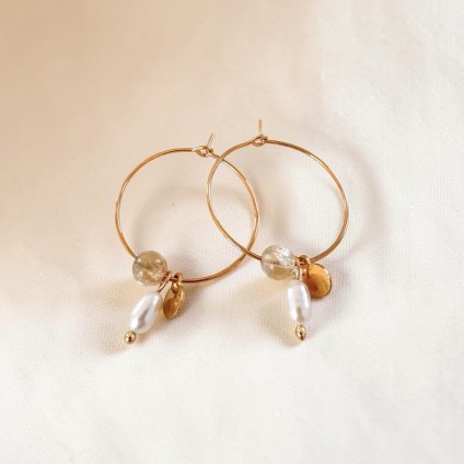 Náušnice Citrine & Shimmer