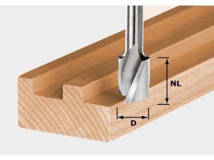 Špirálová drážkovacia fréza HW Spi S8 D8/25 FESTOOL