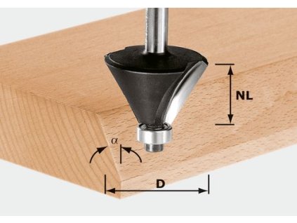 Fazetovacia fréza HW S8 D25,7/25,7/15° FESTOOL