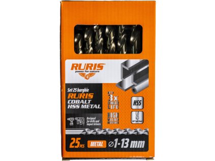 RURIS set 25 vrtákov Kobalt hss do železa