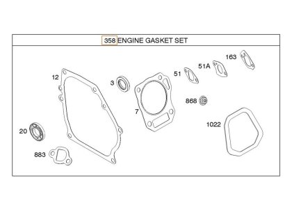 BR-SADA TESNENI NA MOTOR