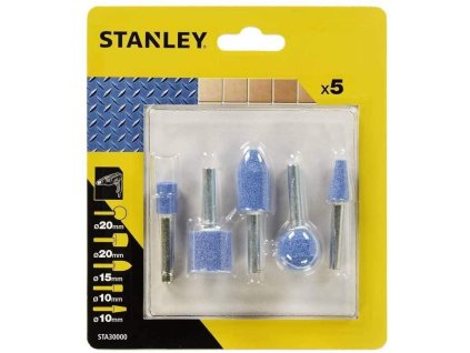 Teliesko brúsne do vŕtačky (guľov. 20mm, valcové 15 a 20mm, oválne 10mm, kónické 10mm, stopka 6mm) FATMAX STA30000