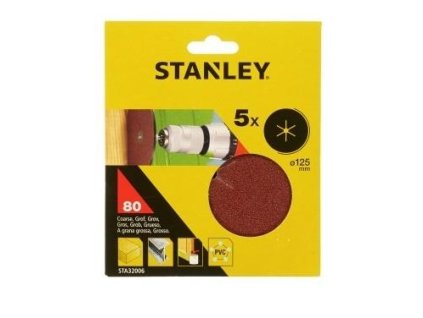 Papier brúsny pre vŕtačku na oporný tanier 125mm P80 5ks FATMAX STA32006