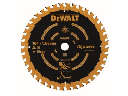 Kotúč pílový EXTREME 184x16mm 40z ATB+20 DEWALT DT10303