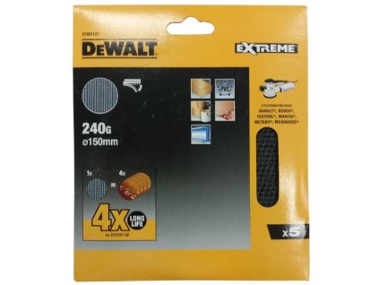 Sieťovina brúsna o150mm P240 suchý zips 5ks D26410/DW443 DEWALT DTM3127