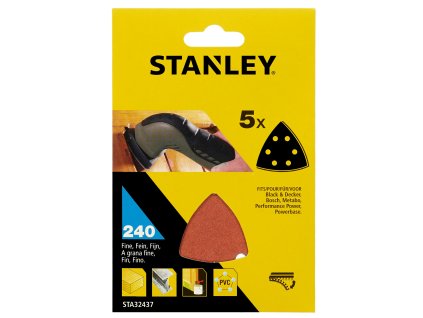 Papier brúsny 93x93mm P240 dierovaný zips 5ks delta brúsky FATMAX STA32437