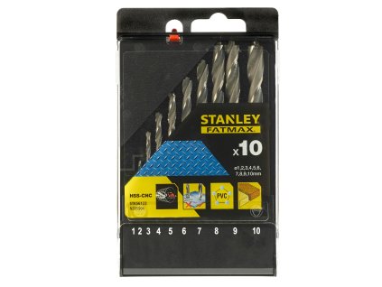 Vrták presný do kovu, pr.1-10mm (prírastok po 1mm), 10-dielna sada FATMAX STA56123