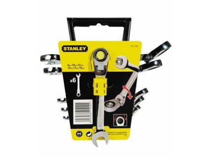 Sada očkoplochých kľúčov kĺbových račňových 6 dielna STANLEY 4-91-444