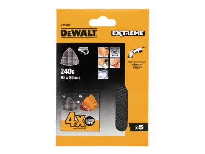 Sieťovina brúsna 93x93mm P240 suchý zips 5ks DWE315/DCS355/DCS356/D26430 DEWALT DTM3095