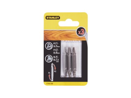 Bit skrutkovací obojstranný, sada 3ks, PZ1-PL5, PZ2-PL6, PL4-PL7,2 x 48mm FATMAX STA61380