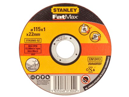 Kotúč rezný na nerez oceľ pr.115x22,2mm, hr.1,0mm, 1ks FATMAX STA32602