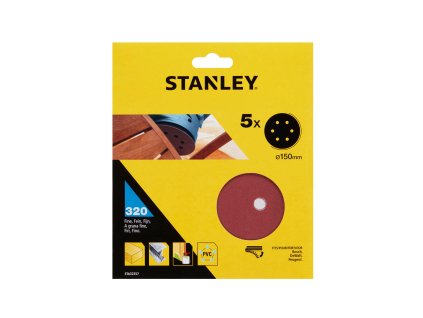 Papier brúsny na excen. brúsku, dierovaný, pr.150mm, P320, 5ks, suchý zips FATMAX STA32357