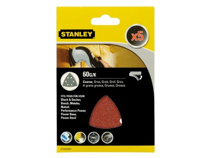 Papier brúsny 93x93mm P60 dierovaný zips 5ks delta brúsky FATMAX STA32367