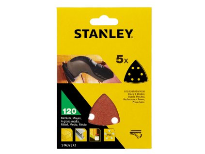 Papier brúsny 93x93mm P120 dierovaný zips 5ks delta brúsky FATMAX STA32372