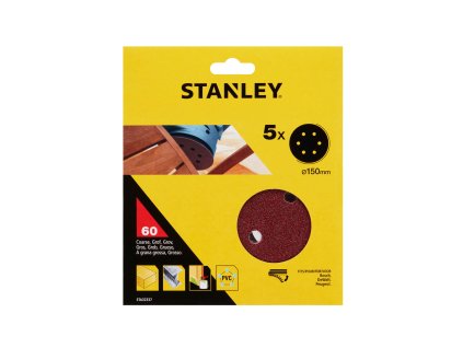 Papier brúsny na excen. brúsku, dierovaný, pr.150mm, P80, 5ks, suchý zips FATMAX STA32342