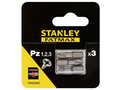 Bit skrutkovací torzný PZ1-2-3 x 25mm, sada 3 díly FATMAX STA62043