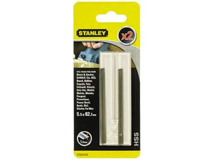 Nôž na elektric.hoblíky, HSS, 82,7x5,5x1,2mm, 2ks FATMAX STA24192