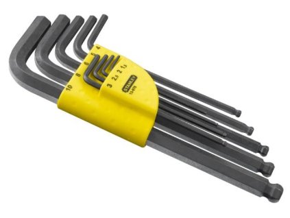 Sada inbusových kľúčov s guličkou predĺžených 9ks STANLEY