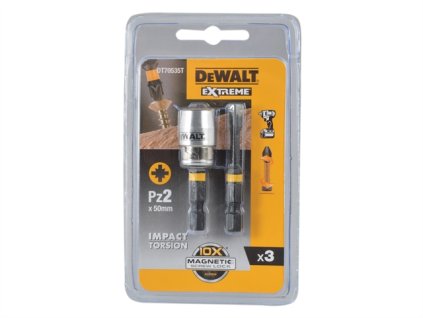 Nástavec pre rázové uťahovače 57mm PZ2 (2ks) + magnetický držiak DEWALT DT70535T