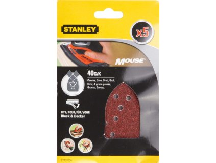 Papier brúsny dierovaný Mouse P40 suchý zips 5ks pre B+D FATMAX STA31034
