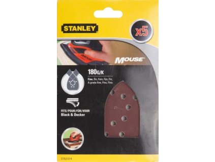 Papier brúsny dierovaný Mouse P180 suchý zips 5ks pre B+D FATMAX STA31014