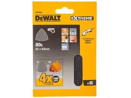 Sieťovina brúsna 93x93mm P80 suchý zips 5ks DWE315/DCS355/DCS356/D26430 DEWALT DTM3092