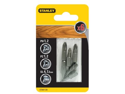 Bit skrutkovací PH1-2-3 , ploché 4-6-7.2 x 25mm, 6-dielna sada FATMAX