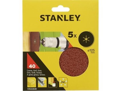 Papier brúsny na vŕtačku, upínanie skrutkou na oporný tanier, pr.125 P40, 5ks FATMAX