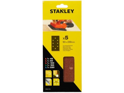 Papier brúsny dierovaný 93x230mm 1x P40-60-100-150-220, 5ks, pre B+D, AEG FATMAX