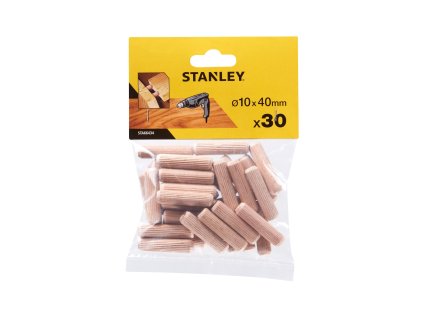 Kolík drevený spojov. vrubkovaný, pr.10mm, dl. 40mm, 30ks FATMAX