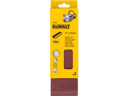 Pás brúsny 75x533mm P100 3ks DCW220 DEWALT DT3628