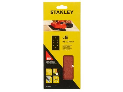 Papier brúsny dierovaný 93x230mm P80, 5ks, pre B+D, AEG FATMAX STA31153