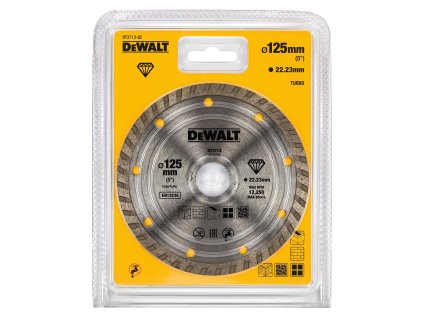 KOTÚČ DELIACI DIAM. 125x22,2mm TURBO REZANIE MRAMOR DEWALT DT3712