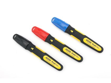Popisovač permanentný dlátový hrot čierny, červený, modrý FatMax® (3ks na karte) STANLEY 0-47-315