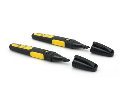 Popisovač permanentný dlátový hrot čierny FatMax® (2ks na karte) STANLEY 0-47-314