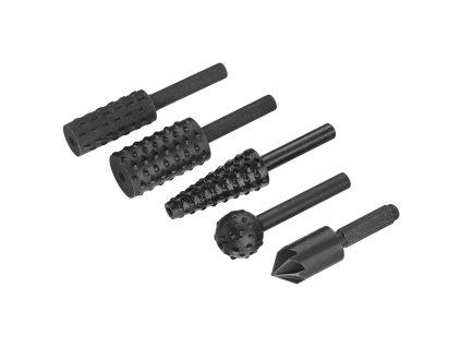 Sada - Rašpľa rotačná - kužel., guľatá, valcová, výhlbník 13mm, pilník valc. 13x30mm FATMAX STA66190