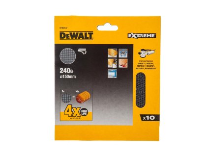 Sieťovina brúsna o150mm P240 suchý zips 10ks D26410/DW443 DEWALT DTM3137