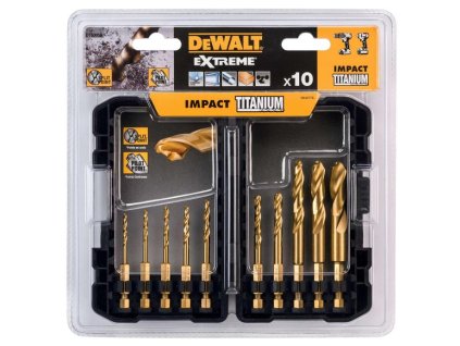 Sada titánových vrtákov pre rázové vŕtanie 10 dielna DEWALT DT50050