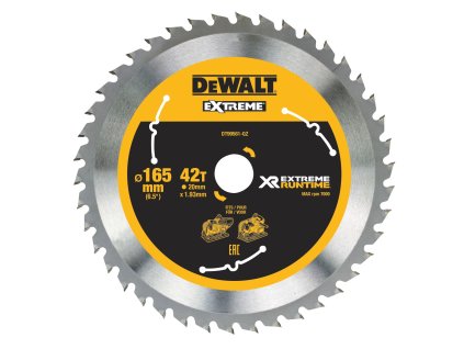 Kotúč pílový 165x20mm 42Z XR EXTREME® RUNTIME DEWALT DT99561