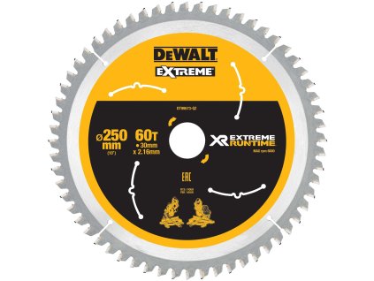 Kotúč pílový 250x30mm 60Z XR EXTREME® RUNTIME DEWALT DT99573