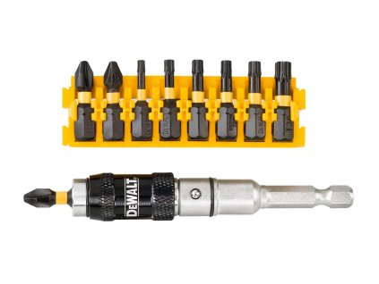 Sada nástavcov 10-dielna EXTREME s držiakom naklápacím DEWALT DT70578T