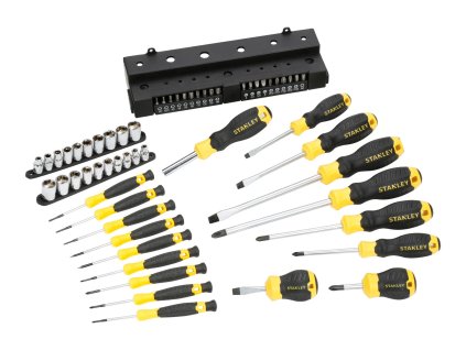 Sada skrutkovačov, bitov a hlavíc 57 dielna STANLEY