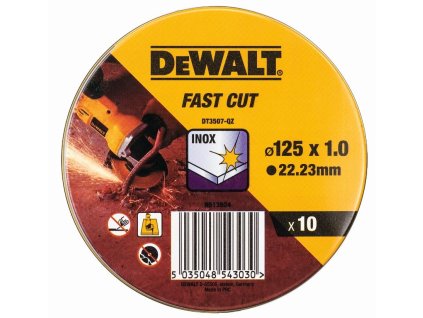 Kotúč rezný 125×1,0mm (10ks v plechovke) DEWALT DT3507