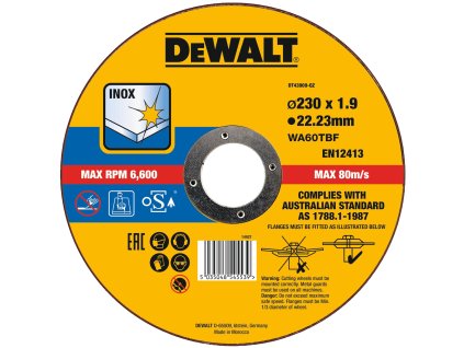 Kotúč rezný na nerez 230x1,9mm Typ1 (25ks/bal.) DEWALT DT43909