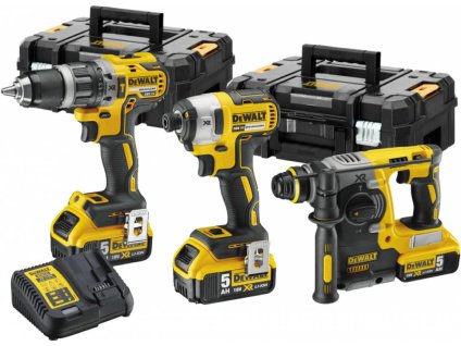 KOMBO SADA 18V 3x5,0Ah (DCD796+DCH273+DCF887) 2xTstak II DEWALT